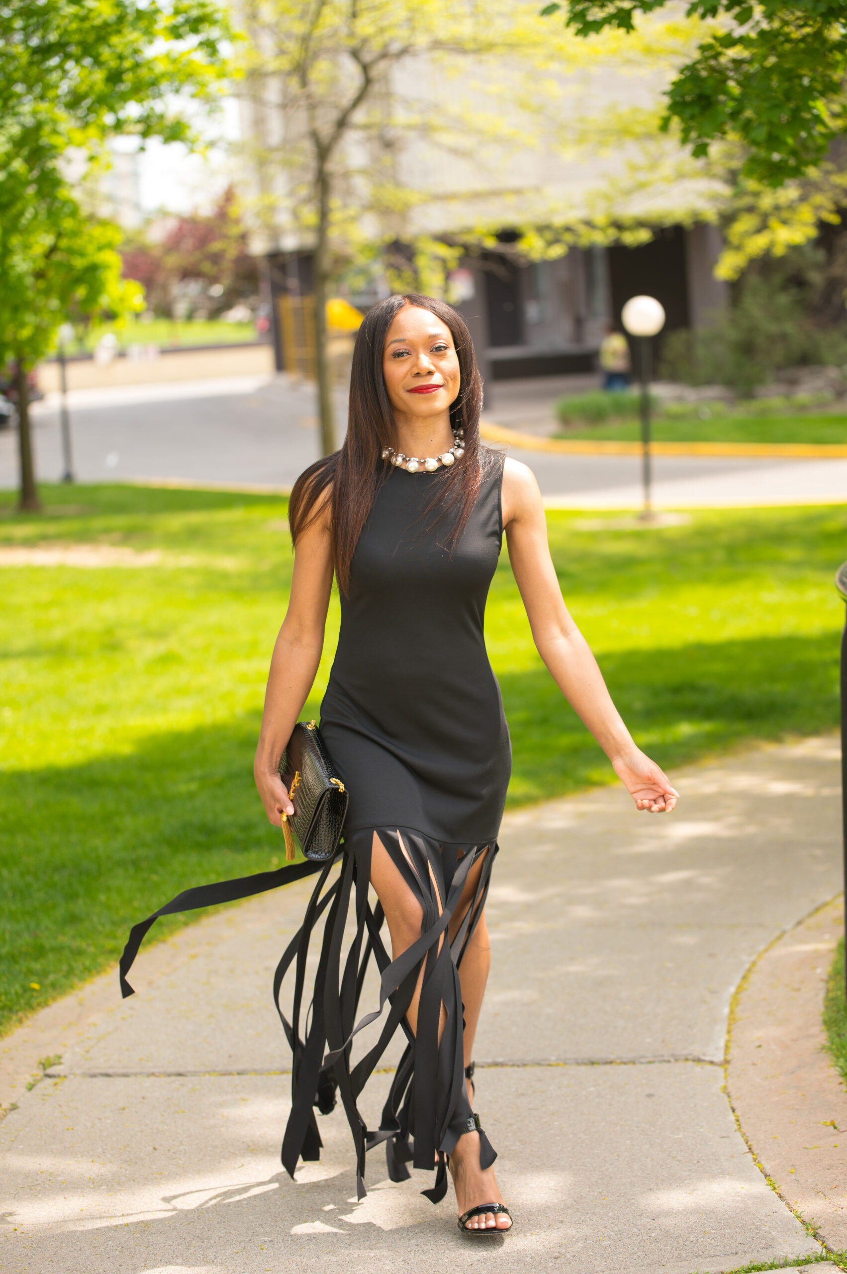 Spring Fashion Trends - Black Fringe Dress